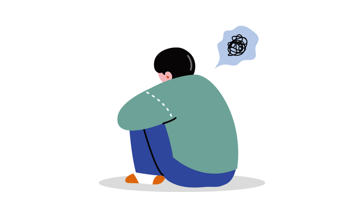落ち込む人